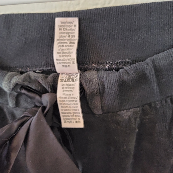 Victoria's Secret Black Velour Jogger Size M - Picture 4 of 9
